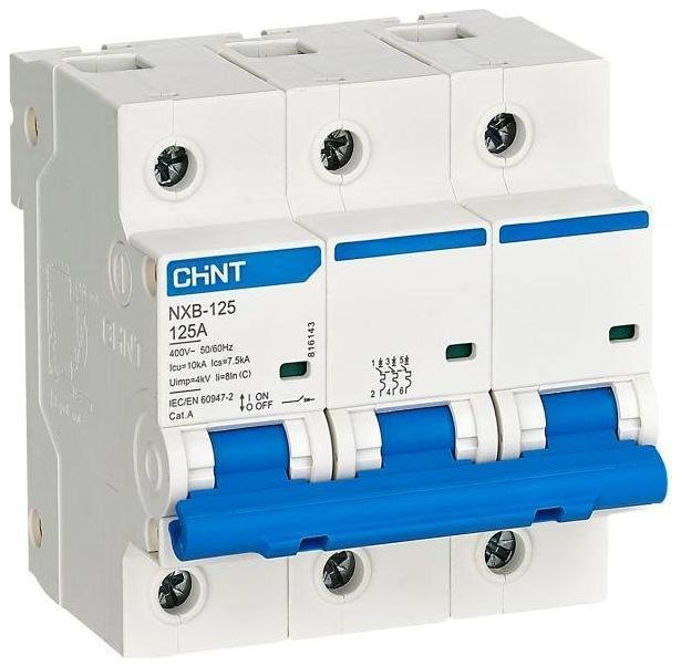 CHINT 816143 Выключатель автоматический модульный 3п C 125А 10кА NXB-125 (R)