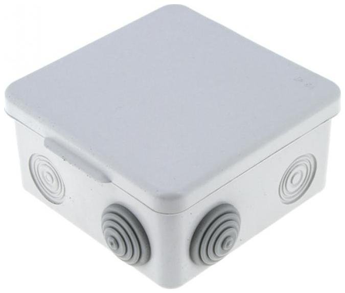 EKF plc-kmr-030-031 Коробка распределительная КМР-030-031 85х85х40 IP55 с крышкой для прямого монтажа 8 мембранных вводов сер