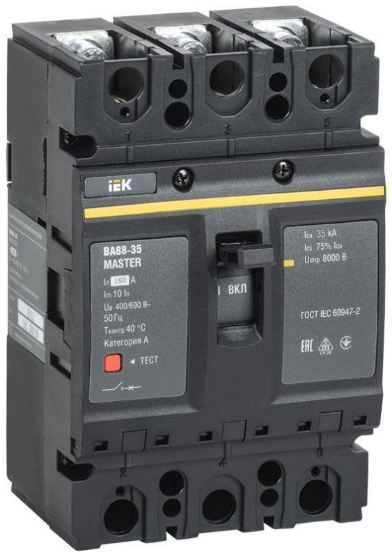 IEK SVA30-3-0160-02 Выключатель автоматический 3п 160А 35кА ВА88-35 MASTER