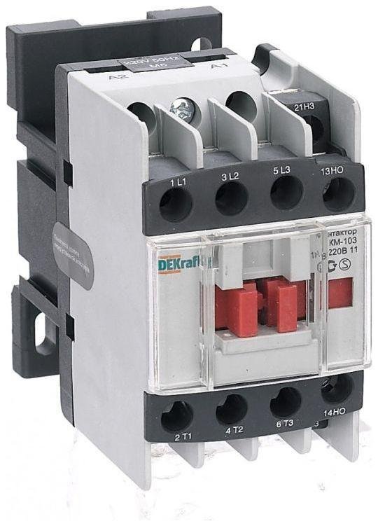 DEKraft 22113DEK Контактор КМ-103 18А кат. 220В AC 1НО+1НЗ AC-3