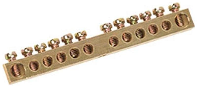 IEK YNN10-06-100 Шина PEN "земля-ноль" 6х9мм 6/1 (6групп/крепеж по центру)