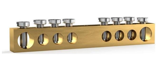 TOKOV electric TKE-BCB-69-8-N/PEN Шина PEN "земля-ноль" 6х9мм 8 отвер. латунь