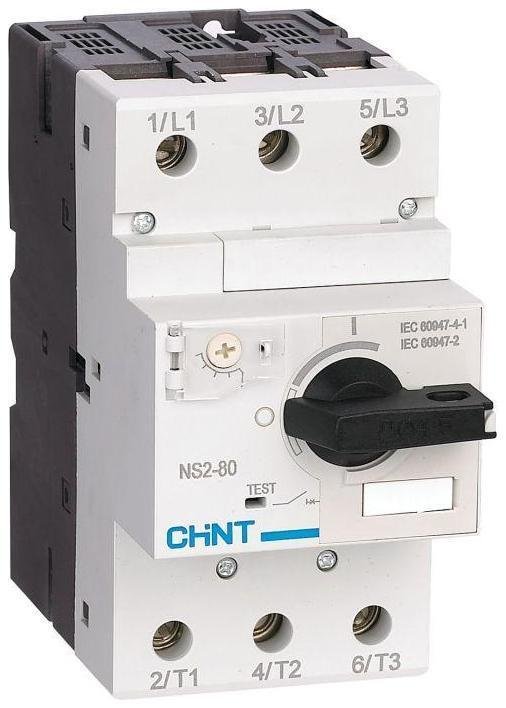 CHINT 279725 Выключатель автоматический для защиты двигателя 63-80А NS2-80 с поворотн. ручкой (R)