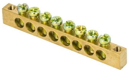 EKF sn0-63-08-k-r Шина PEN "ноль-земля" 6х9 8 отвер. латунь крепеж по краям розн. стикер PROxima