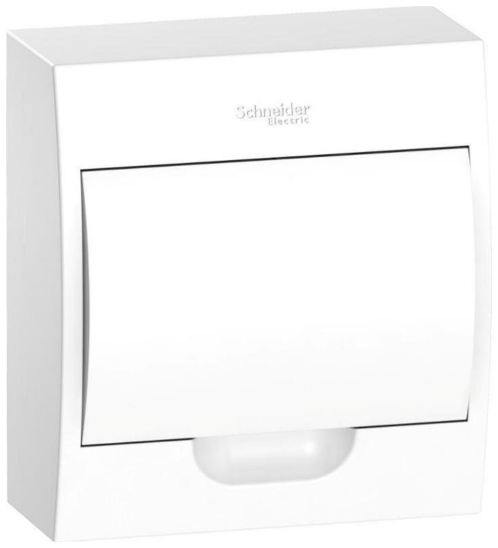 Systeme Electric EZ9E108P2SRU Бокс навесной ОП City9 Box 1 ряд 8мод IP40 IK07 63А 2 клеммы с бел. дверцей SE