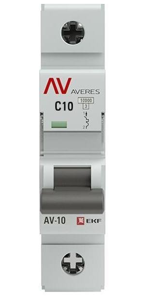 EKF mcb10-1-10C-av Выключатель автоматический модульный 1п C 10А 10кА AV-10 AVERES
