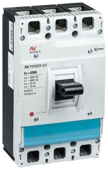 EKF mccb-33-630-TR-av Выключатель автоматический 3п 630А 35кА AV POWER-3/3 TR AVERES