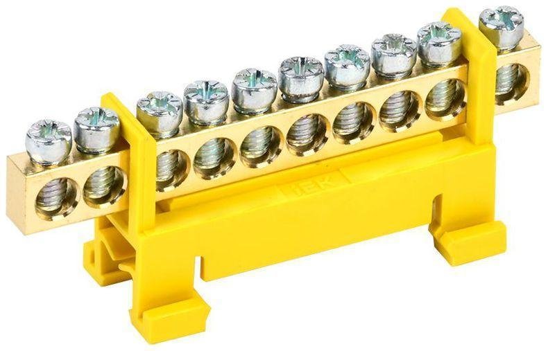 IEK YNN10-69-10P-K05 Шина PE "земля" на DIN-изол. "Стойка" ШНИ 6х9-10-С-Ж