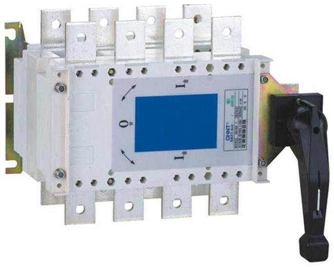 CHINT 393545 Рубильник перекидной 3п NH40-100/3CS 100А 3 полож. I-0-II стандарт. рукоятка управ