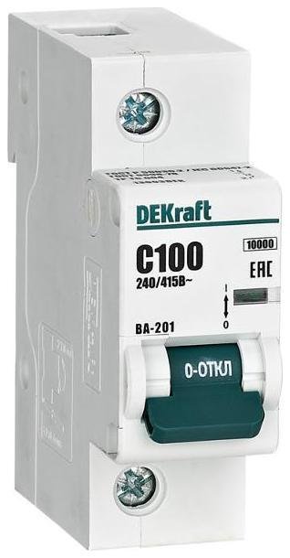 DEKraft 13003DEK Выключатель автоматический модульный 1п C 100А 10кА ВА-201