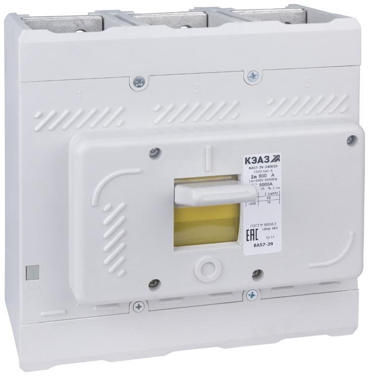 КЭАЗ 223012 Выключатель автоматический 800А 5000Im ВА57-39-340010 УХЛ3 690В AC