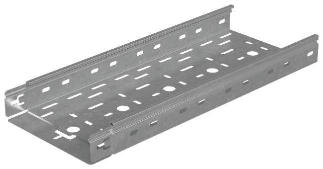 КМ-Профиль PL0214 Лоток листовой перфорированный 200х50 L3000 сталь 0.7мм "БЫСТРЫЙ МОНТАЖ ПЛЮС" LPplus50-200-0.7-3000 оцинк. КМ