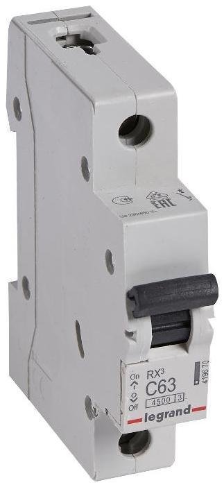 Legrand 419670 Выключатель автоматический модульный 1п C 63А 4.5кА RX3 ИЭК Leg