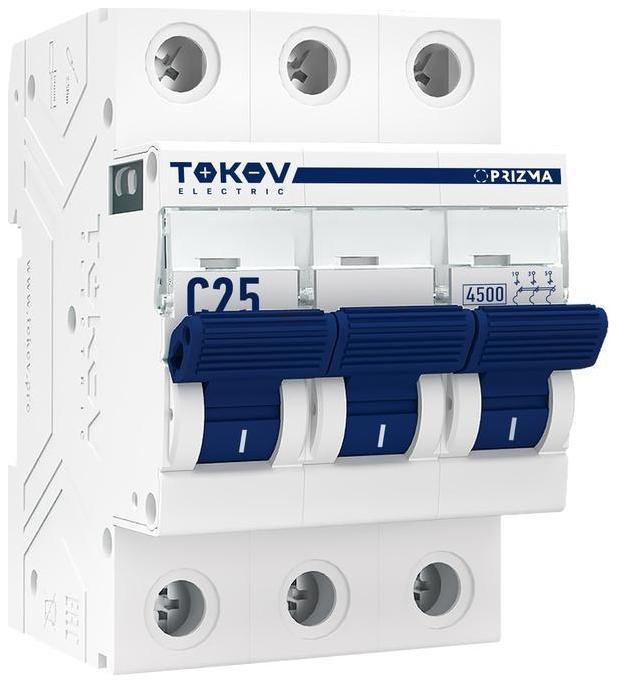 TOKOV electric TKE-PZ45-MCBI-3-25-C Выключатель автоматический модульный 3п C 25А 4.5кА PRIZMA