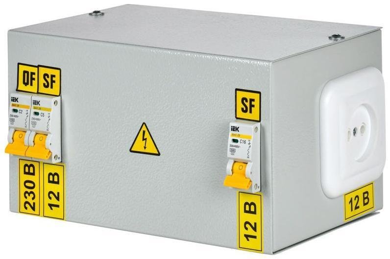IEK MTT13-012-0250 Ящик с понижающим трансформатором ЯТП 0.25 220/12В (3 авт. выкл.)