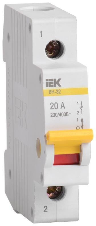 IEK MNV10-1-020 Выключатель нагрузки (мини-рубильник) 1п 20А ВН-32 KARAT