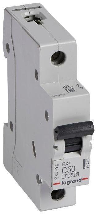 Legrand 419669 Выключатель автоматический модульный 1п C 50А 4.5кА RX3 ИЭК Leg