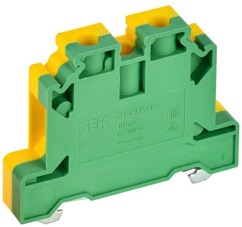 IEK YCT11-00-K52-010 Колодка клеммная CTS-PEN ARMAFIX земля 10кв.мм жел./зел