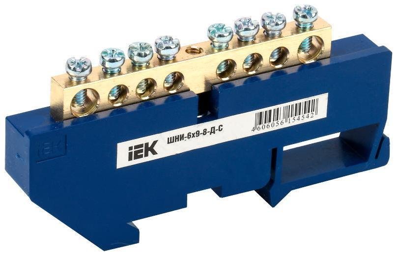 IEK YNN10-69-8D-K07 Шина нулевая на DIN-изол. ШНИ 6х9-8-Д-С