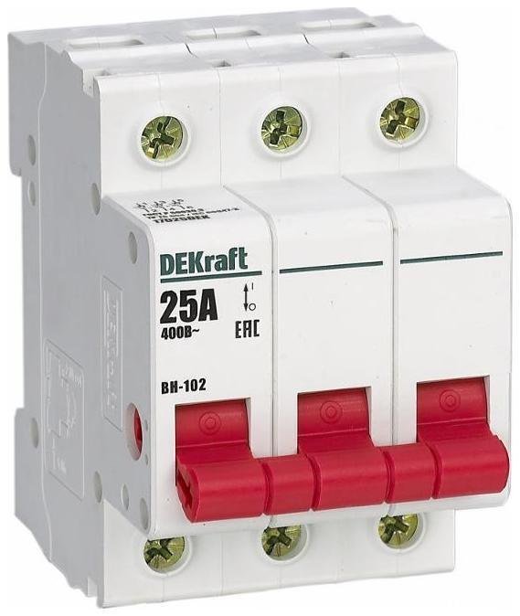 DEKraft 17025DEK Выключатель-разъединитель 3п 25А ВН-102