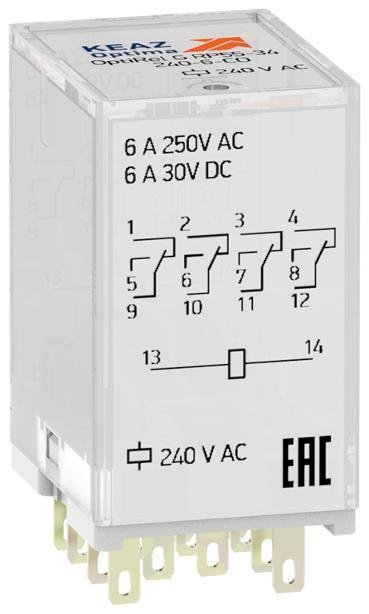 КЭАЗ 324483 Реле промежуточное OptiRel G RP55-34-24D-6-CO/TIL
