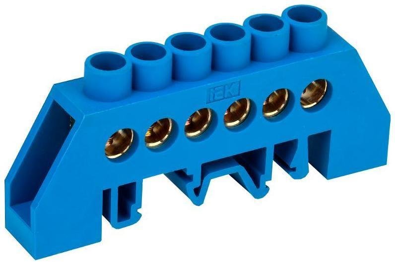 IEK YNN10-812-6DP-K07 Шина нулевая в комб. DIN-изол. "Стойка" ШНИ-8х12-6-КС-С