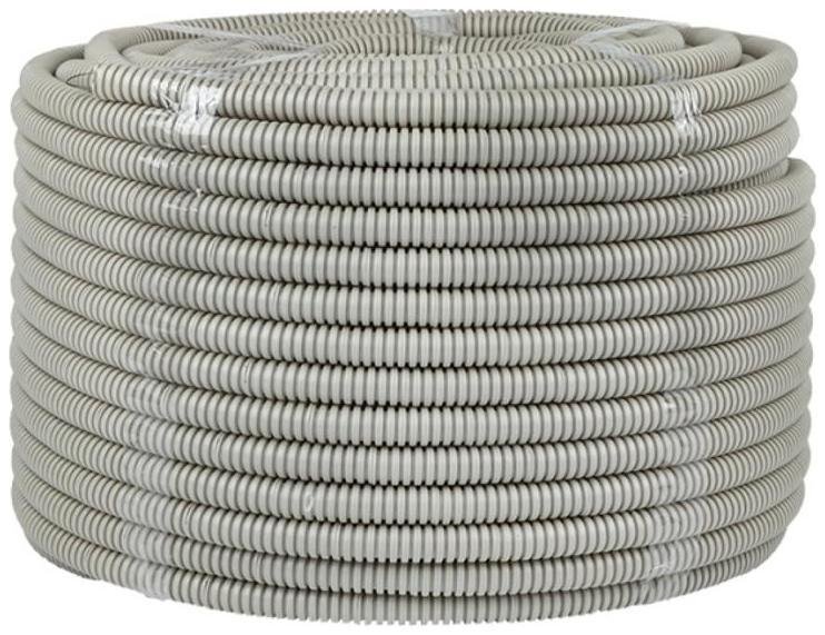 EKF tg-z-16 Труба гофрированная ПВХ d16мм с протяжкой сер. (уп.100м) Plast PROxima