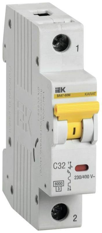 IEK MVA31-1-032-C Выключатель автоматический модульный 1п C 32А 6кА ВА47-60M KARAT