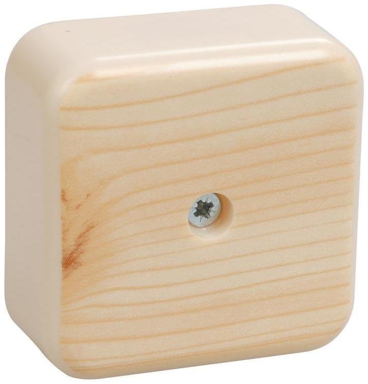 IEK UKO10-050-050-020-K34 Коробка распаячная ОП 50х50х20 IP20 КМ41206-04 (4 клем. 3кв.мм) сосна