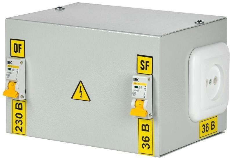IEK MTT12-036-0250 Ящик с понижающим трансформатором ЯТП 0.25 230/36В (2 авт. выкл.) 36 УХЛ4 IP30