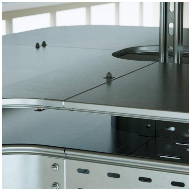 DKC 35524 Крышка для лотка осн.200 L3000 сталь 0.6мм с заземл. оцинк