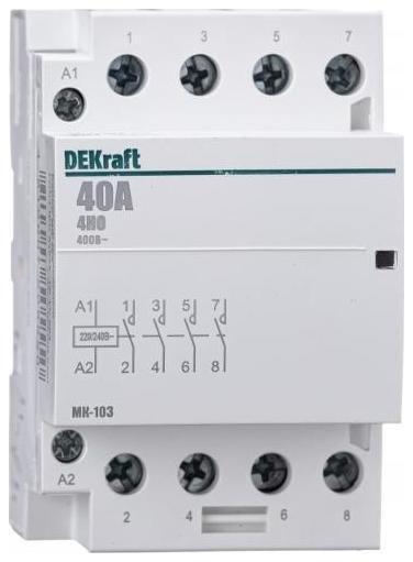 DEKraft 18081DEK Контактор модульный МК-103 4НО 40А 230В