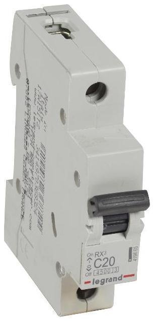 Legrand 419665 Выключатель автоматический модульный 1п C 20А 4.5кА RX3 ИЭК Leg