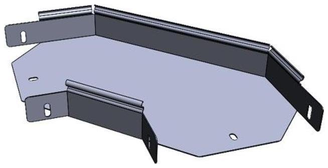 EKF g90100400-FL Угол 90 град. горизонтальный 100x400 мм (плоский)