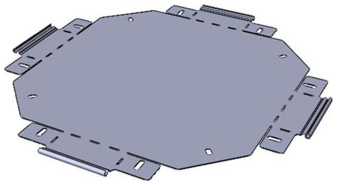 EKF x5010007-FL Ответвитель крестообразный 50x100 мм (плоский)