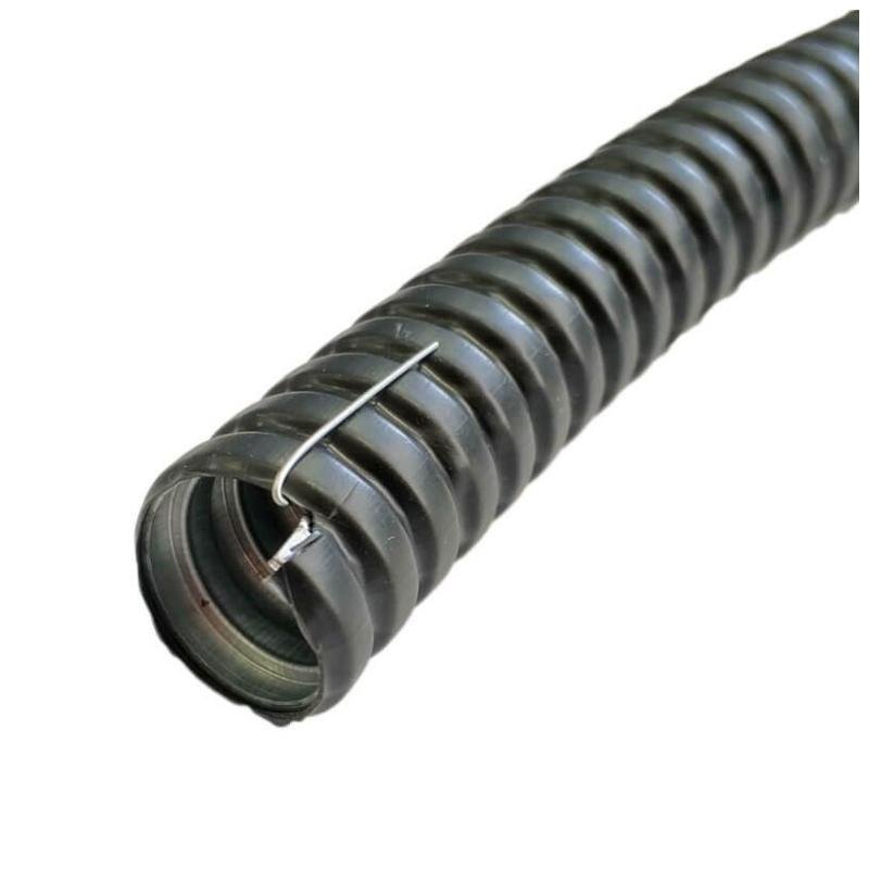 ГОФРОМАТИК zeta44403 Металлорукав в ПВХ изоляции МРПИ НГ 16 (50 м/уп.) черный с протяжкой