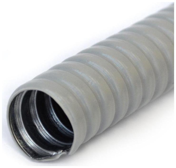 Промрукав PR04.0472 Металлорукав в ПВХ оболочке серый Р3-ЦП-НГ-20 (50м/уп)