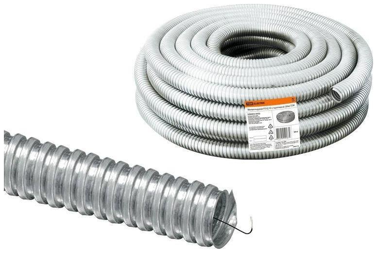TDM electric SQ0403-0022 Металлорукав Р3-Ц 10 (50м) с протяжкой [в упаковке 50, цена за 1 м]