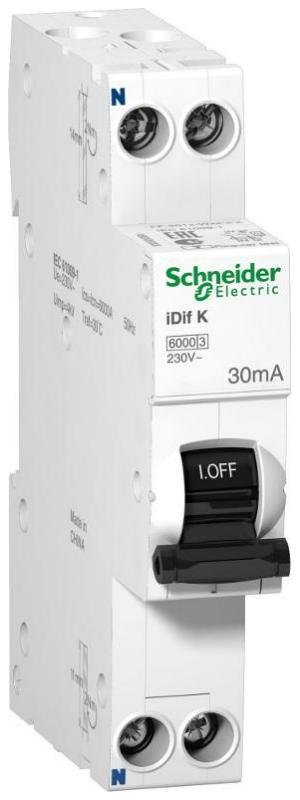 Schneider Electric A9D63625 Выключатель автоматический дифференциального тока iDif K 1п+N 25А C 30мА тип AC