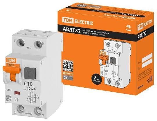 TDM electric SQ0202-0202 Автоматический выключатель дифференциального тока АВДТ 32 С10 30мА