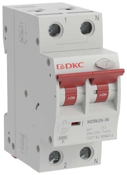 DKC MDR63N-1N2C20-A Выключатель автоматический дифференциального тока АВДТ YON max MDR63N 1п+N 20A C 30mA 6kA тип A