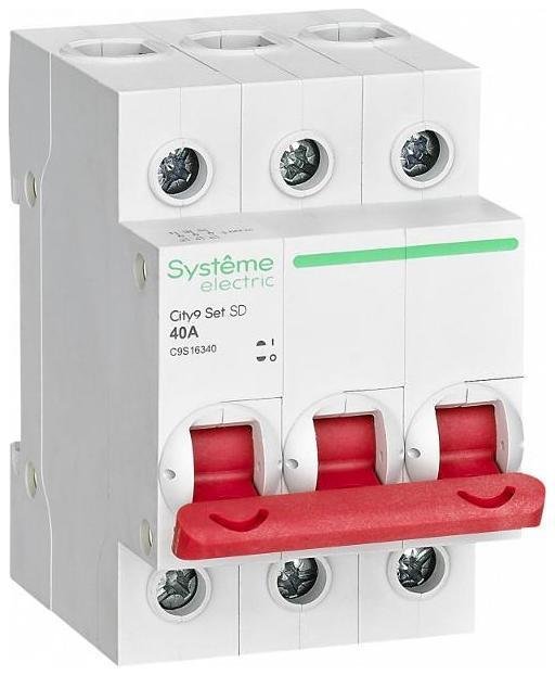 Systeme Electric C9S16340 Выключатель нагрузки модульный 3П 40А City9