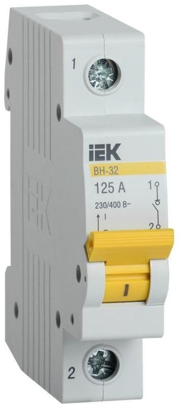 IEK MNV10-1-125 Выключатель нагрузки модульный (мини-рубильник) ВН-32 1Р 125А