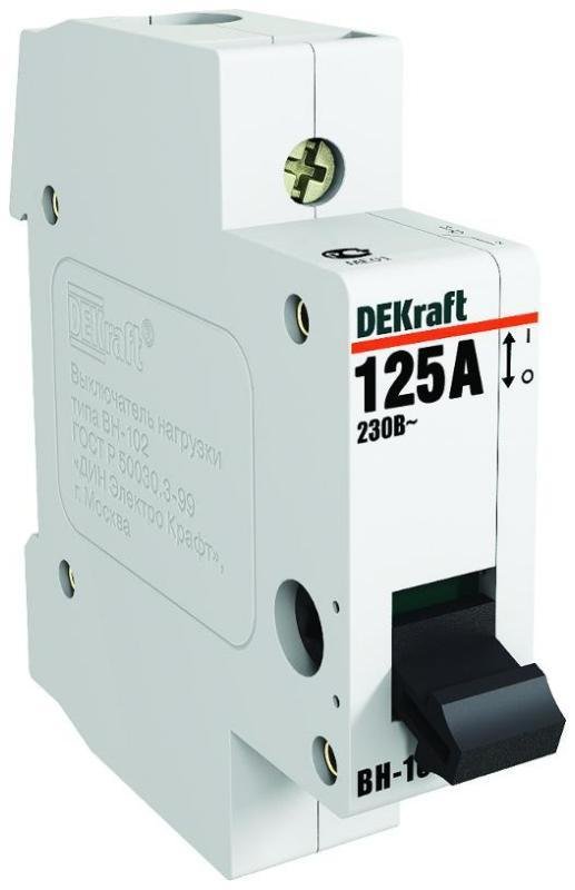 DEKraft 17004DEK Выключатель нагрузки 1Р 100А ВН-102 [в упаковке 12, цена за 1 шт]