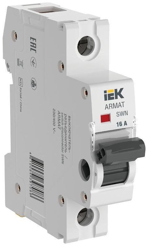 IEK AR-SWN-1-016 ARMAT Выключатель нагрузки SWN 1P 16А