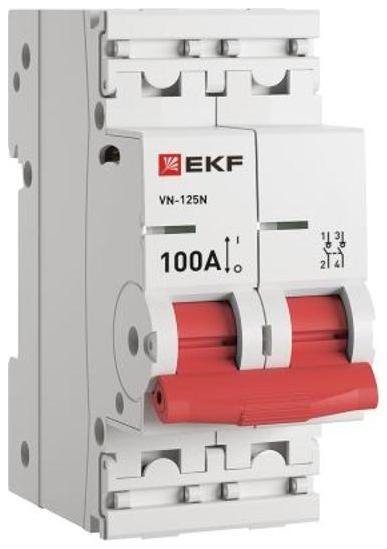 EKF S1252100 Выключатель нагрузки ВН-125N 2Р 100А PROXIMA EKF