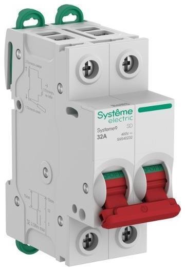 Systeme Electric S9S40232 Systeme9 Выключатель нагрузки (ВН) 2P 32A 400В