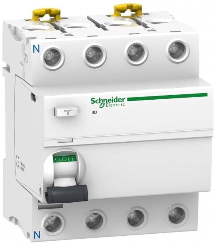 Schneider Electric A9R41425 Выключатель дифференциальный (УЗО) ilD 4п 25А 30мА тип AC