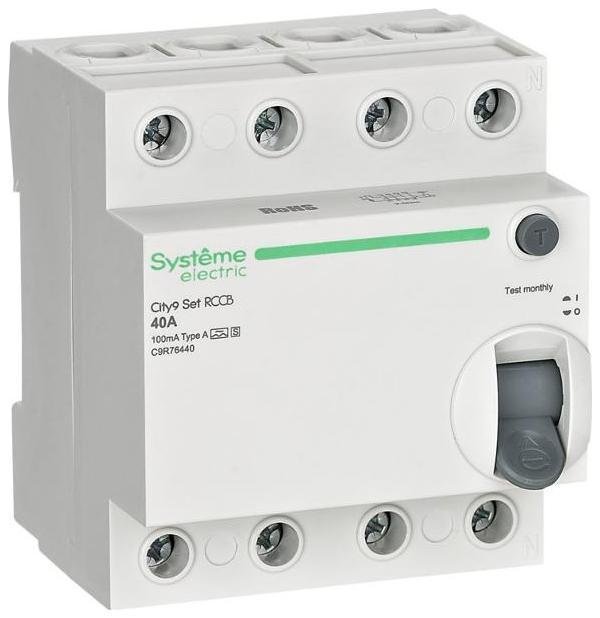 Systeme Electric C9R76440 City9 Set ВДТ 40А 4P 100мА A-S 400В