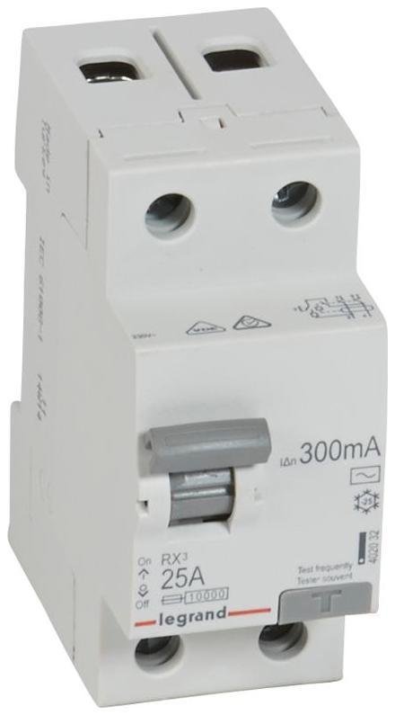 Legrand 402032 Выключатель дифференциальный (УЗО) RX3 2п 25А 300мА тип AC